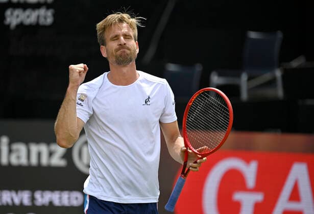Peter Gojowczyk (GER) Jubel jubelt über Matchgewinn Faust Gestik, Geste Schlussjubel 09.06.2021 Tennis MercedesCup Stuttgart 2021 Weißenhof ATP, Tennis Herren 07.-13.06.2021 Tennis MercedesCup Stuttgart 2021