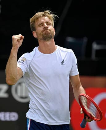 Peter Gojowczyk (GER) Jubel jubelt über Matchgewinn Faust Gestik, Geste Schlussjubel 09.06.2021 Tennis MercedesCup Stuttgart 2021 Weißenhof ATP, Tennis Herren 07.-13.06.2021 Tennis MercedesCup Stuttgart 2021
