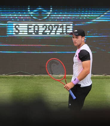 09.06.2021, ATP, Tennis Herren Tour Mercedes Cup Stuttgart, Weissenhofff, Tennis, im Bild: Dominik Koepfer (GER)