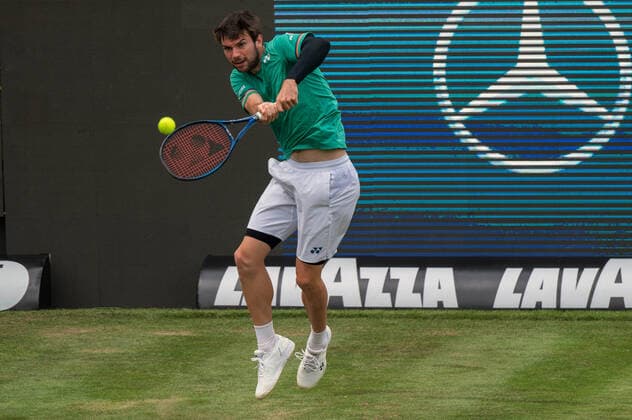Jurij Rodionov (AUT). Deutschland, Stuttgart, 09.06.2021, Tennis, ATP250, MercedesCup 2021, 1.Runde, D.Koepfer (GER)-J.Rodionov (AUT), TC Weissenhof Foto: A2 Bildagentur Peter Hartenfelser