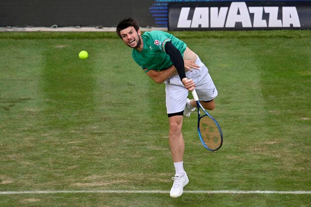 Jurij Rodionov (AUT) Aktion 09.06.2021 Tennis MercedesCup Stuttgart 2021 Weißenhof ATP, Tennis Herren 07.-13.06.2021 Tennis MercedesCup Stuttgart 2021