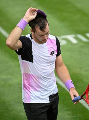 Dominik Koepfer Köpfer (GER) enttäuscht Gestik, Geste 09.06.2021 Tennis MercedesCup Stuttgart 2021 Weißenhof ATP, Tennis Herren 07.-13.06.2021 Tennis MercedesCup Stuttgart 2021