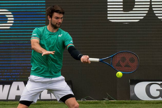 Jurij Rodionov (AUT). Deutschland, Stuttgart, 09.06.2021, Tennis, ATP250, MercedesCup 2021, 1.Runde, D.Koepfer (GER)-J.Rodionov (AUT), TC Weissenhof Foto: A2 Bildagentur Peter Hartenfelser
