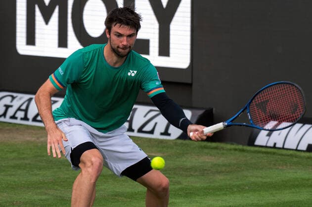 Jurij Rodionov (AUT). Deutschland, Stuttgart, 09.06.2021, Tennis, ATP250, MercedesCup 2021, 1.Runde, D.Koepfer (GER)-J.Rodionov (AUT), TC Weissenhof Foto: A2 Bildagentur Peter Hartenfelser