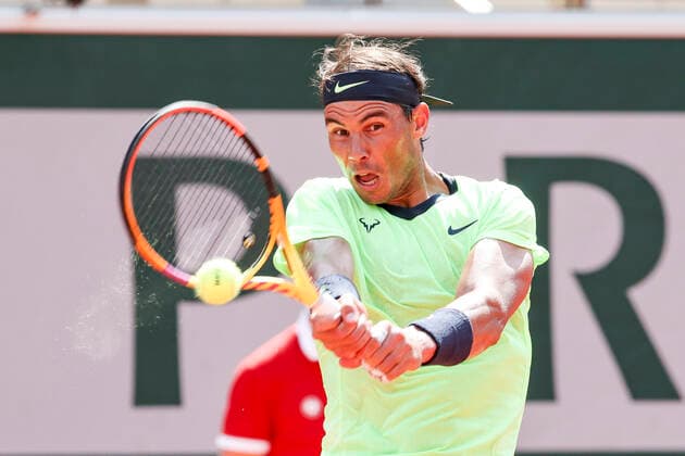 TENNIS - French Open 2021 PARIS,FRANCE,09.June.21 - TENNIS - ATP, Tennis Herren World Tour, French Open, Roland Garros, Grand Slam. Image shows Rafael Nadal (ESP).  GEPAxpictures xPatrickxSteiner