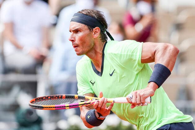 TENNIS - French Open 2021 PARIS,FRANCE,09.June.21 - TENNIS - ATP, Tennis Herren World Tour, French Open, Roland Garros, Grand Slam. Image shows Rafael Nadal (ESP).  GEPAxpictures xPatrickxSteiner