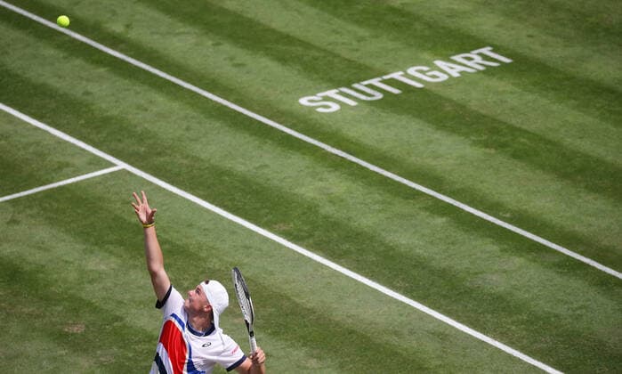 Stuttgart , Tennis MercedesCup 2021 , Dominic Stricker ( SUI )