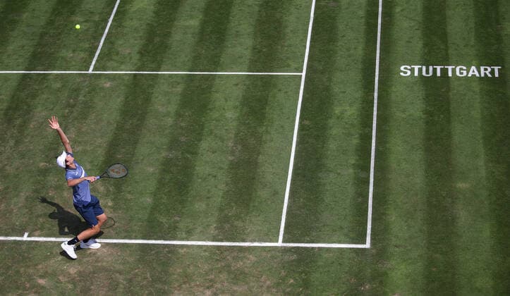 Stuttgart , Tennis MercedesCup 2021 , Hubert Hurkacz ( POL )