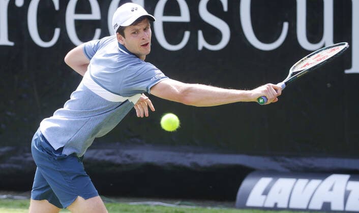 Stuttgart , Tennis MercedesCup 2021 , Hubert Hurkacz ( POL )