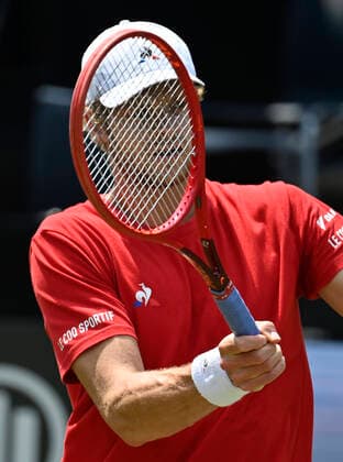 Yannick Hanfmann (GER) Aktion 10.06.2021 Tennis MercedesCup Stuttgart 2021 Weißenhof ATP, Tennis Herren 07.-13.06.2021 Tennis MercedesCup Stuttgart 2021