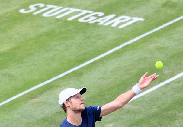 10.06.2021, ATP, Tennis Herren Tour Mercedes Cup Stuttgart, Weissenhofff, Tennis, im Bild: Yannick Hanfmann (GER) in Stuttgart MercedesCup 2021