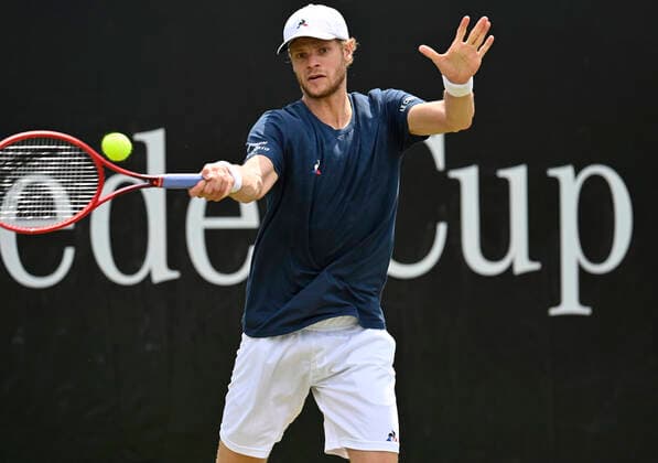 Yannick Hanfmann (GER) Aktion 10.06.2021 Tennis MercedesCup Stuttgart 2021 Weißenhof ATP, Tennis Herren 07.-13.06.2021 Tennis MercedesCup Stuttgart 2021