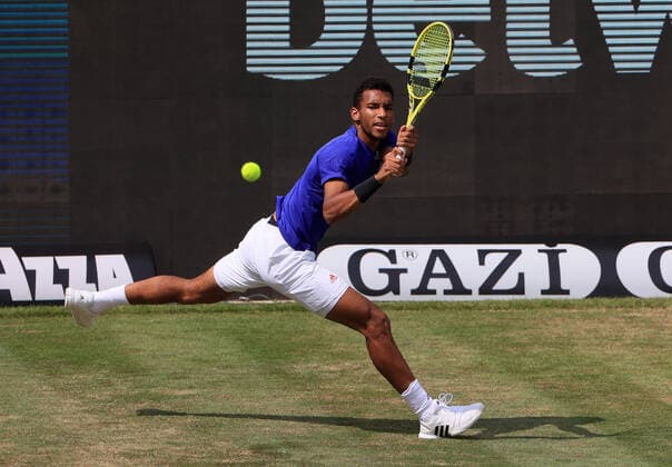 10.06.2021, ATP, Tennis Herren Tour Mercedes Cup Stuttgart, Weissenhofff, Tennis, im Bild: Felix Auger Aliassime (CAN)