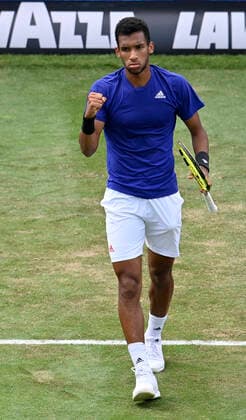 Felix Auger-Aliassime (CAN) jubelt Jubel 10.06.2021 Tennis MercedesCup Stuttgart 2021 Weißenhof ATP, Tennis Herren 07.-13.06.2021 Tennis MercedesCup Stuttgart 2021