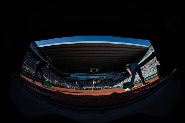 Atmosphere during the Semi final women s single match between Maria SAKKARI of Greece and Barbora KREJCIKOVA of Czech Republic at the French Open tennis tournament at Roland Garros in Paris, France, 10 June 2021.  Copyright: xAurelienxMorissardx