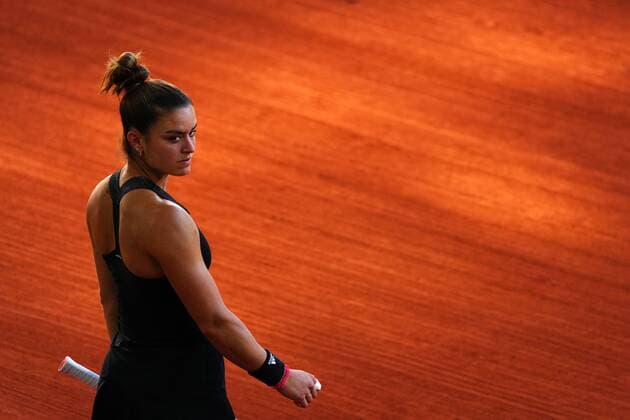 Mandatory Credit: Photo by Javier Garcia BPI Shutterstock (12058061hp) Maria Sakkari during her semi final match French Open Tennis, Day Twelve, Roland Garros, Paris, France - 10 Jun 2021 French Open Tennis, Day Twelve, Roland Garros, Paris, France - 10 Jun 2021  Copyright: xJavierxGarcia BPI Shutterstockx 12058061hp