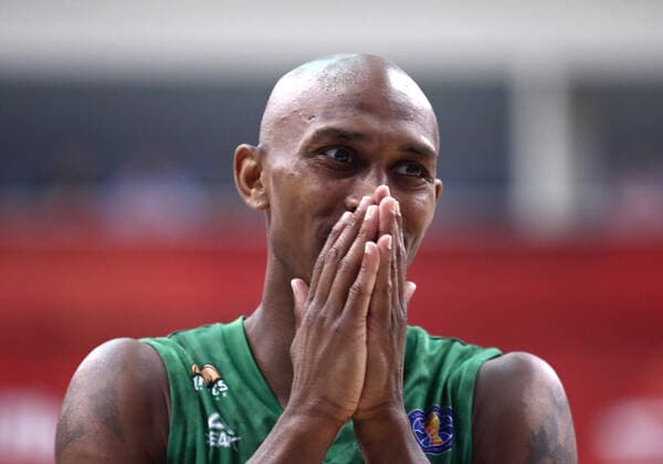 MOSCOW, RUSSIA - JUNE 10, 2021: UNICS Kazan s Jamar Smith in Game 3 of the 2021 2022 VTB United League final series between CSKA Moscow and UNICS Kazan at CSKA Arena. CSKA Moscow won the game 89-81 and secured the VTB United League title. Valery Sharifulin TASS  TS1044A6
