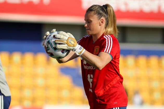 June 10, 2021: Sandra Panos of Spain warming up during the women International Friendly, Länderspiel, Nationalmannschaft match played between Spain and Belgium at Santo Domingo stadium on Jun 10, 2021 in Alcorcon, Madrid, Spain. - ZUMAa181 20210610_zaa_a181_003 Copyright: xIrinaxR.xHipolitox