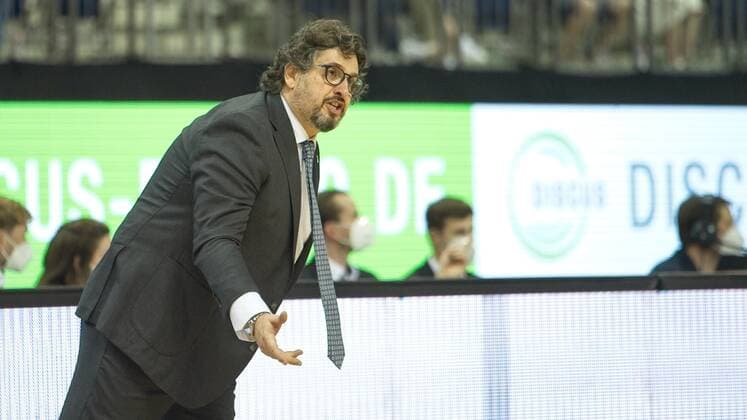Andrea Trinchieri - Bayern, 10.06.2021, BBL, Alba Berlin vs FC Bayern - Finale - Spiel 2, in der Mercedes Benz Arena, GER, Berlin, 10.06.2021, BBL, Alba vs FC Bayern - Spiel 2 - Playoff Berlin Copyright: xUwexKoch Eibner-Pressefotox EP_UKH