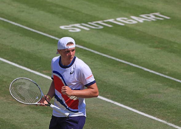1.06.2021, ATP, Tennis Herren Tour Mercedes Cup Stuttgart, Weissenhofff, Tennis, im Bild: Dominic Stephan Stricker (SUI)