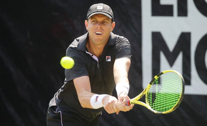 Stuttgart , Tennis MercedesCup 2021 , Viertelfinale , Sam Querrey ( USA )