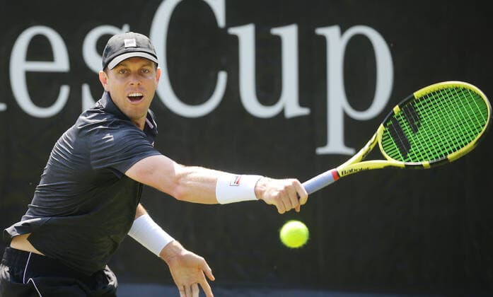 Stuttgart , Tennis MercedesCup 2021 , Viertelfinale , Sam Querrey ( USA )