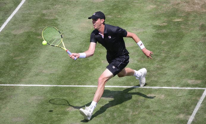 Stuttgart , Tennis MercedesCup 2021 , Viertelfinale , Sam Querrey ( USA )