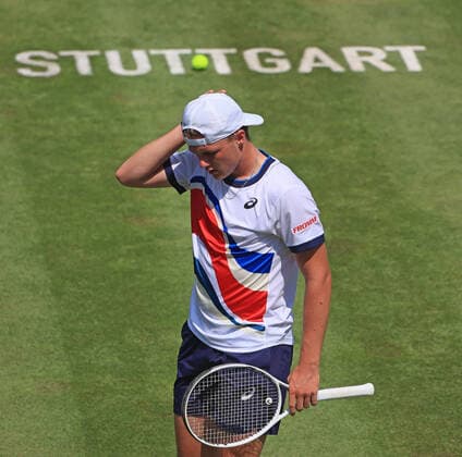 1.06.2021, ATP, Tennis Herren Tour Mercedes Cup Stuttgart, Weissenhofff, Tennis, im Bild: Dominic Stephan Stricker (SUI)