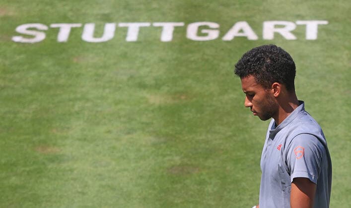 11.06.2021, ATP, Tennis Herren Tour Mercedes Cup Stuttgart, Weissenhofff, Tennis, im Bild: Felix Auger Aliassime (CAN)