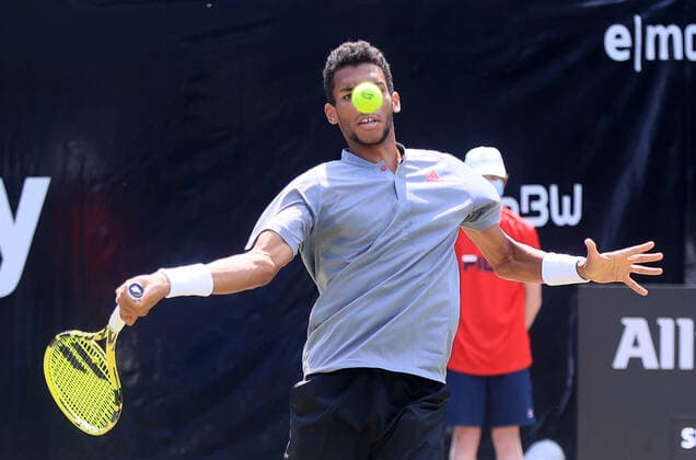 11.06.2021, ATP, Tennis Herren Tour Mercedes Cup Stuttgart, Weissenhofff, Tennis, im Bild: Felix Auger Aliassime (CAN)