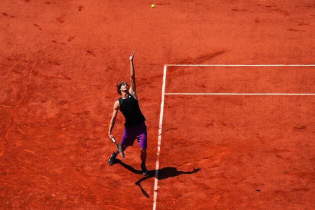 Mandatory Credit: Photo by Javier Garcia BPI Shutterstock (12058128g) Alexander Zverev during his semi final match French Open Tennis, Day Thirteen, Roland Garros, Paris, France - 11 Jun 2021 French Open Tennis, Day Thirteen, Roland Garros, Paris, France - 11 Jun 2021  Copyright: xJavierxGarcia BPI Shutterstockx 12058128g
