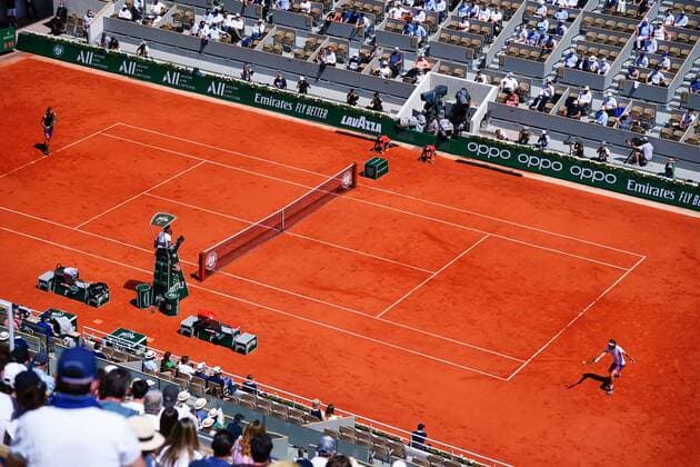 Mandatory Credit: Photo by Javier Garcia BPI Shutterstock (12058128t) Alexander Zverev and Stefanos Tsitsipas during their semi final match French Open Tennis, Day Thirteen, Roland Garros, Paris, France - 11 Jun 2021 French Open Tennis, Day Thirteen, Roland Garros, Paris, France - 11 Jun 2021  Copyright: xJavierxGarcia BPI Shutterstockx 12058128t