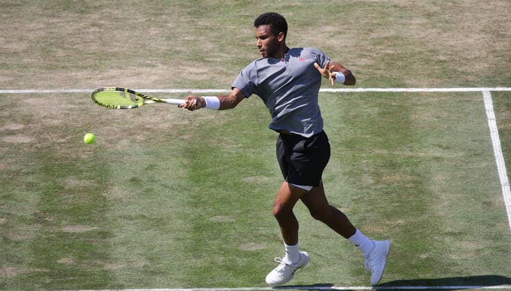 Stuttgart , Tennis MercedesCup 2021 , Viertelfinale , Felix Auger-Aliassime ( FRA )