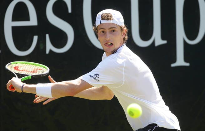 Stuttgart , Tennis MercedesCup 2021 , Viertelfinale , Ugo Humbert ( FRA )