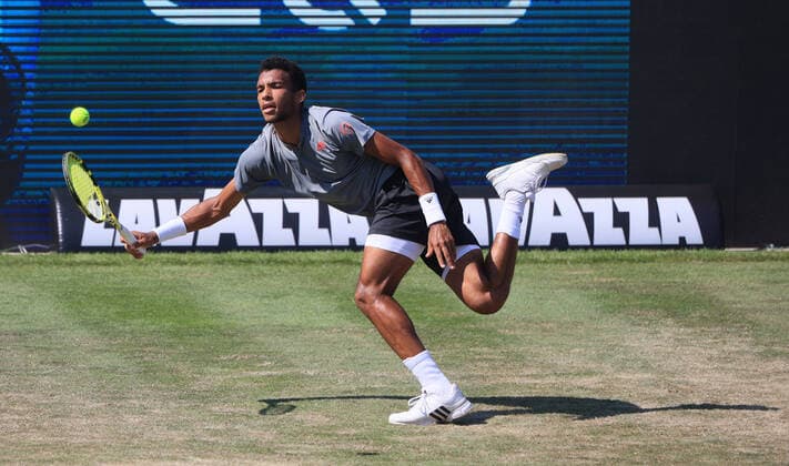 1.06.2021, ATP, Tennis Herren Tour Mercedes Cup Stuttgart, Weissenhofff, Tennis, im Bild: Felix Auger Aliassime (CAN)