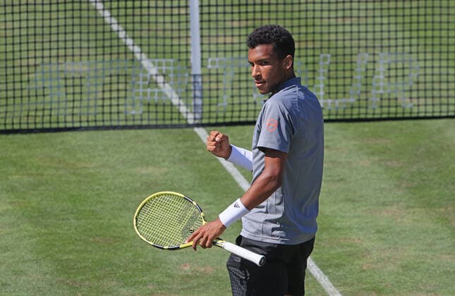 1.06.2021, ATP, Tennis Herren Tour Mercedes Cup Stuttgart, Weissenhofff, Tennis, im Bild: Felix Auger Aliassime (CAN) Sieger vs Ugo Humbert (FRA)