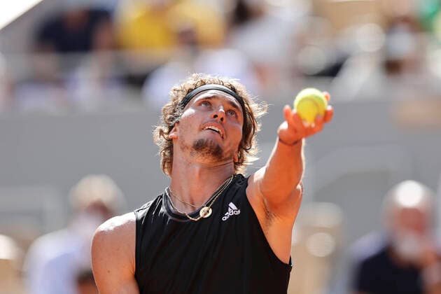 Sport Bilder des Tages Alexander Zverev (GER) Tennis - French Open 2021 - Grand Slam - Roland Garros - Paris - - France - 11 June 2021. Copyright: xJuergenxHasenkopfx