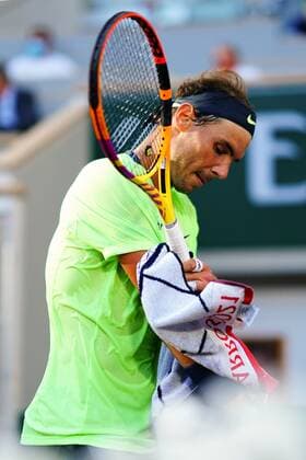 Mandatory Credit: Photo by Javier Garcia BPI Shutterstock (12058128gy) Rafael Nadal during his semi final match French Open Tennis, Day Thirteen, Roland Garros, Paris, France - 11 Jun 2021 French Open Tennis, Day Thirteen, Roland Garros, Paris, France - 11 Jun 2021  Copyright: xJavierxGarcia BPI Shutterstockx 12058128gy