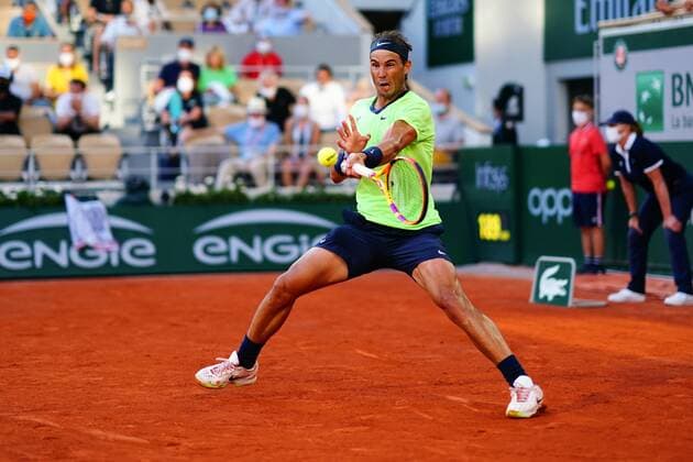 Mandatory Credit: Photo by Javier Garcia BPI Shutterstock (12058128hf) Rafael Nadal during his semi final match French Open Tennis, Day Thirteen, Roland Garros, Paris, France - 11 Jun 2021 French Open Tennis, Day Thirteen, Roland Garros, Paris, France - 11 Jun 2021  Copyright: xJavierxGarcia BPI Shutterstockx 12058128hf