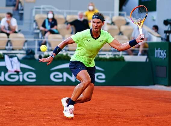 Mandatory Credit: Photo by Javier Garcia BPI Shutterstock (12058128kn) Rafael Nadal during his semi final match French Open Tennis, Day Thirteen, Roland Garros, Paris, France - 11 Jun 2021 French Open Tennis, Day Thirteen, Roland Garros, Paris, France - 11 Jun 2021  Copyright: xJavierxGarcia BPI Shutterstockx 12058128kn