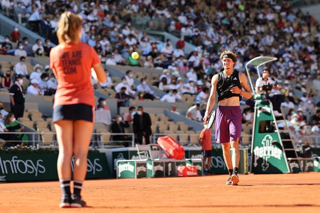 Alexander Zverev (GER) Tennis - French Open 2021 - Grand Slam - Roland Garros - Paris - - France - 11 June 2021. Copyright: xJuergenxHasenkopfx