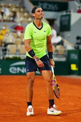 Mandatory Credit: Photo by Javier Garcia BPI Shutterstock (12058128ma) Rafael Nadal during his semi final match French Open Tennis, Day Thirteen, Roland Garros, Paris, France - 11 Jun 2021 French Open Tennis, Day Thirteen, Roland Garros, Paris, France - 11 Jun 2021  Copyright: xJavierxGarcia BPI Shutterstockx 12058128ma