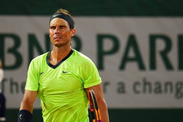 Mandatory Credit: Photo by Javier Garcia BPI Shutterstock (12058128mg) Rafael Nadal during his semi final match French Open Tennis, Day Thirteen, Roland Garros, Paris, France - 11 Jun 2021 French Open Tennis, Day Thirteen, Roland Garros, Paris, France - 11 Jun 2021  Copyright: xJavierxGarcia BPI Shutterstockx 12058128mg