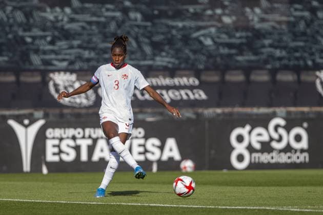 Cartagena, Spain, June 11th 2021 during the Womens International Friendly, L?nderspiel, Nationalmannschaft match between Czech Republic and Canada at Estadio Municipal Cartagnova in Cartagena, Spain. 