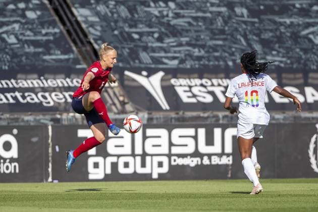Cartagena, Spain, June 11th 2021 Gabriela Slajsova (Czech 5) during the Womens International Friendly, L?nderspiel, Nationalmannschaft match between Czech Republic and Canada at Estadio Municipal Cartagnova in Cartagena, Spain. 