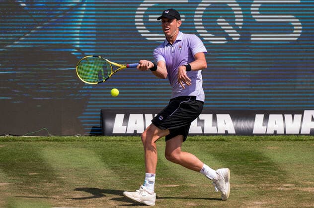 Sam Querrey (USA). Deutschland, Stuttgart, 12.06.2021, Tennis, ATP250, MercedesCup 2021, Halbfinale, Felix Auger-Aliassime (CAN) - Sam Querrey (USA), TC Weissenhof Foto: A2 Bildagentur Peter Hartenfelser