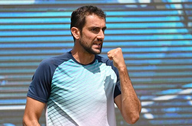 Marin Cilic (CRO) jubel Jubel Gestik, Geste Faust zieht ins Finale ein 12.06.2021 Halbfinale Tennis MercedesCup Stuttgart 2021 Weißenhof ATP, Tennis Herren 07.-13.06.2021 Tennis MercedesCup Stuttgart 2021