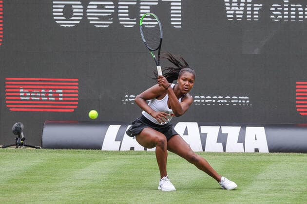 Im Bild: Noma NOHA AKUGUE (GER) bett1open 2021 WTA, Tennis Damen 500), Berlin, LTTC Rot-Weiß - Steffi-Graf-Stadion, 12.06.2021,