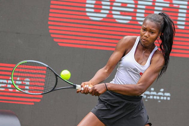 Im Bild: Noma NOHA AKUGUE (GER) bett1open 2021 WTA, Tennis Damen 500), Berlin, LTTC Rot-Weiß - Steffi-Graf-Stadion, 12.06.2021,