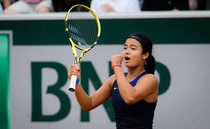 Mandatory Credit: Photo by Rob Prange Shutterstock (12070193j) Alexandra Eala of the Philippines reacts to winning the Junior Doubles Final with partner Oksana Selekhmeteva at the 2021 Roland Garros Grand Slam Tournament 2021 Roland Garros Day 14 - 12 Jun 2021 2021 Roland Garros Day 14 - 12 Jun 2021  Copyright: xRobxPrange Shutterstockx 12070193j